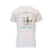 Copy of Tight Lines by Gordon Allen Short Sleeve T-Shirt T-Shirt Little Brown Dog Southern Trade Co Sugar White S