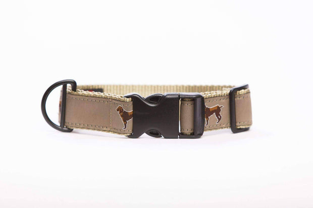 Little Brown Dog Collar - Khaki - Little Brown Dog Southern Trade Co