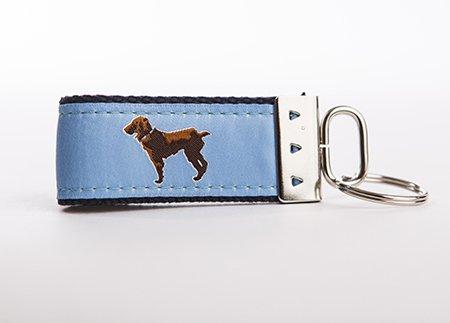 Little Brown Dog Key Fob - Light Blue - Little Brown Dog Southern Trade Co
