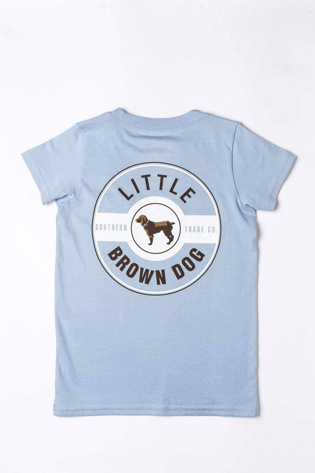 Copy of Classic Logo Kid&amp;amp;#39;s Short Sleeve Shirts T-Shirt Little Brown Dog Southern Trade Co Blue Sky S