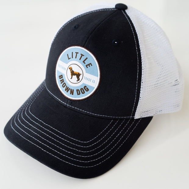 Little Brown Dog Trucker Hat - Navy Hat Little Brown Dog Southern Trade Co