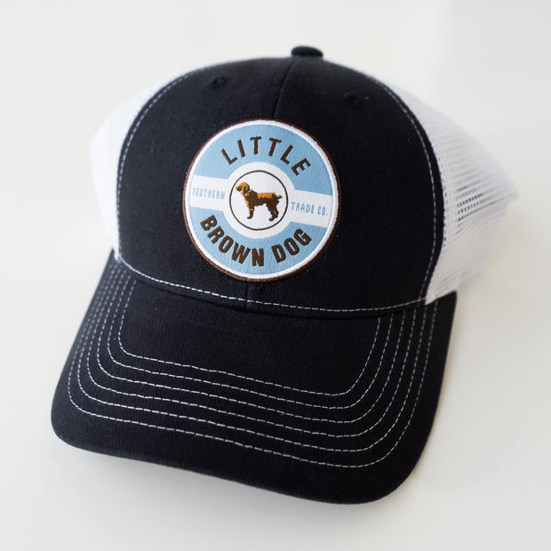 Little Brown Dog Trucker Hat - Navy Hat Little Brown Dog Southern Trade Co