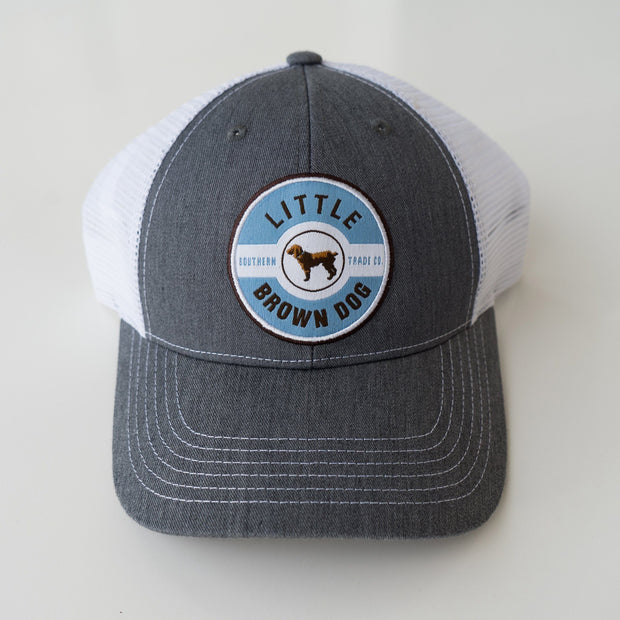 Little Brown Dog Trucker Hat - Grey Hat Little Brown Dog Southern Trade Co