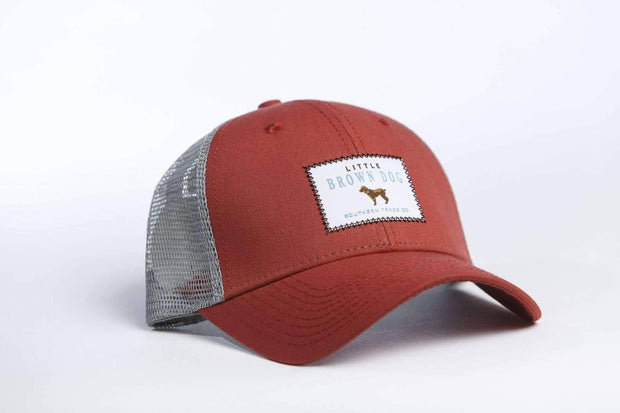 Little Brown Dog Trucker Hat - Red - Little Brown Dog Southern Trade Co